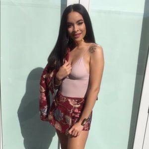 Co- Ord Burgundy floral print set